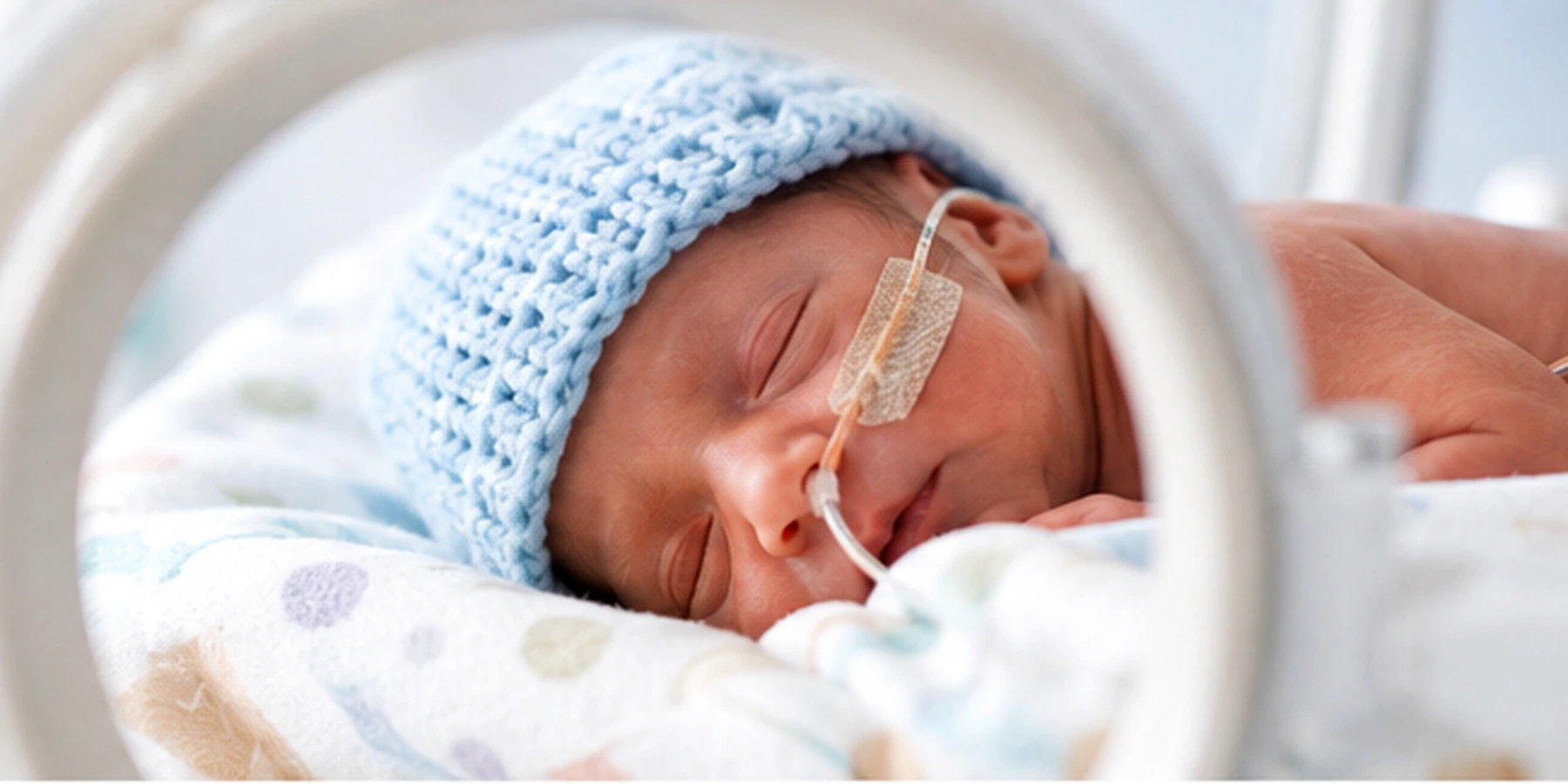 Premature baby receiving neonatal intensive care